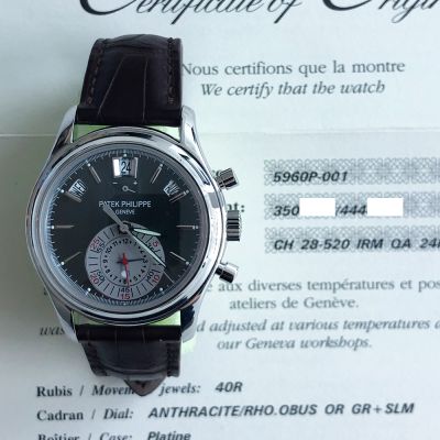 Complications 40mm Chronograph Annual Calendar Grey Dial Platinum