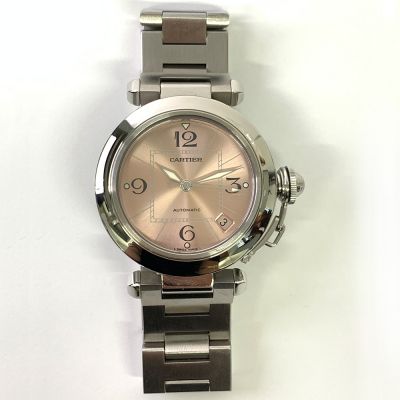 Cartier Pasha C 35mm Pink Arabic Dial Stainless Steel