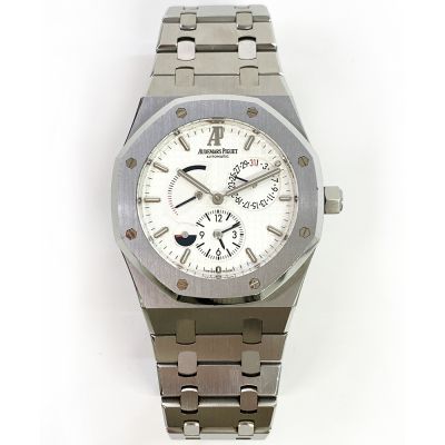 Royal Oak 39mm Dual Time Silver Dial Stainless Steel