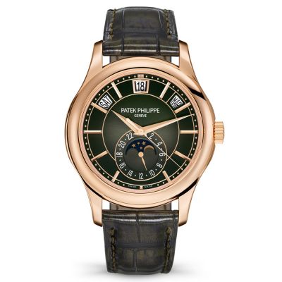 Complications Annual Calendar, Moon Phase, 24-Hour Indication 40mm Green Dial Green Leather Strap Rose Gold