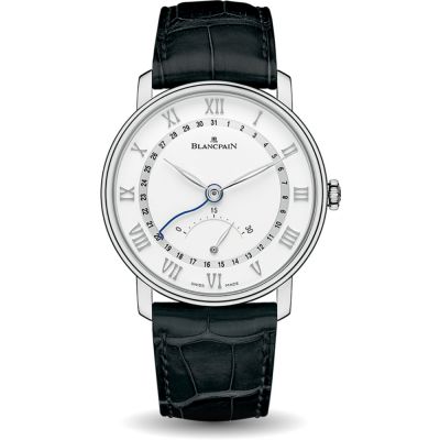 Villeret Date 30 Seconds Retrograde White Dial Stainless Steel