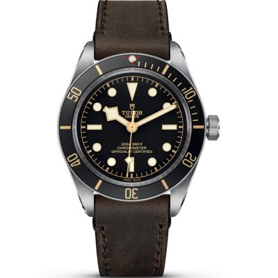 Black Bay Fifty-Eight 39mm Bllack Dial Brown Leather Strap