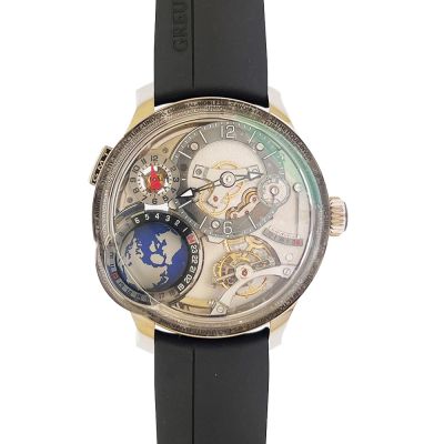GMT Earth Manual Wind Tourbillon Universal Time Skeleton Case White Gold - Limited Edition of 33